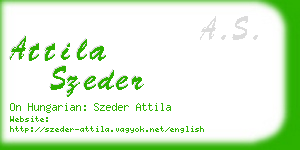 attila szeder business card